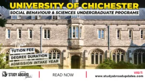 University of Chichester Social behaviour & Sciences Undergraduate Programs