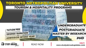 Toronto Metropolitan University Tourism & Hospitality Programs