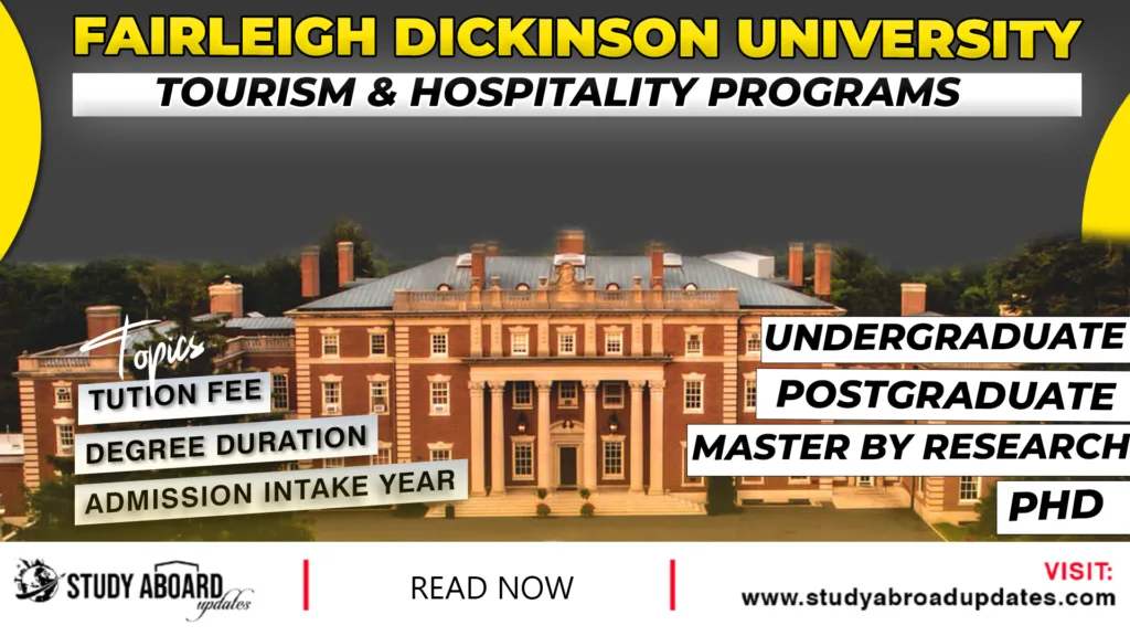 Fairleigh Dickinson University Tourism & Hospitality Programs