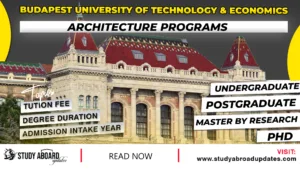 Budapest University of Technology & Economics Architecture Programs