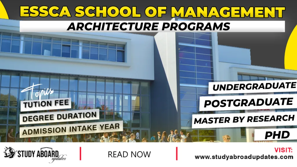 ESSCA School of Management Architecture Programs