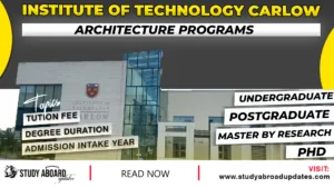 Institute of Technology Carlow Architecture Programs