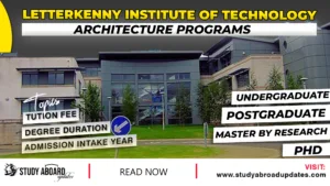 Letterkenny Institute of Technology Architecture Programs