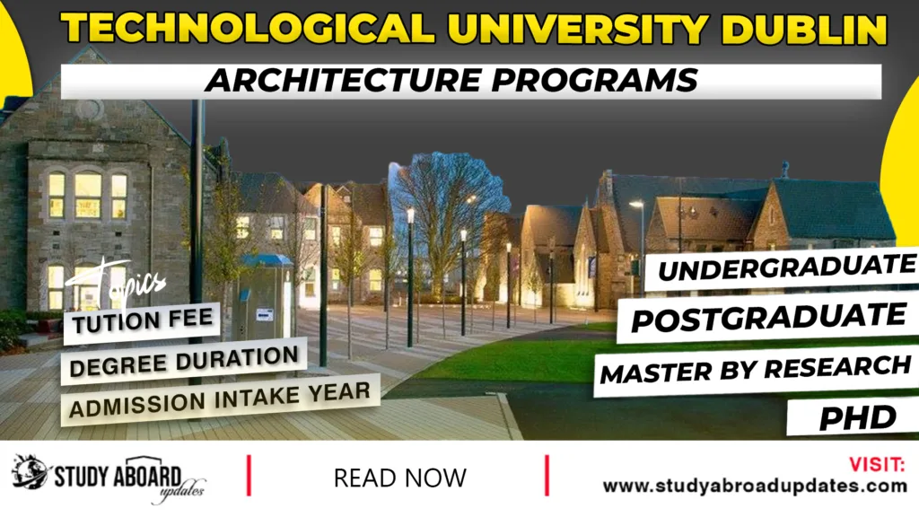 Technological University Dublin Architecture Programs