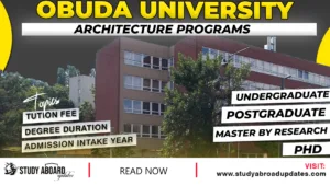 Óbuda University Architecture Programs