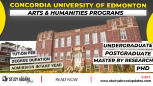 Concordia University of Edmonton Arts & Humanities Programs