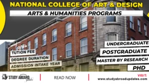 National College of Art & Design Arts & Humanities Programs