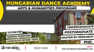 Hungarian Dance Academy Arts & Humanities Programs