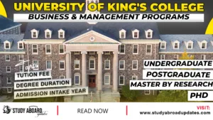 University of King's College Business & Management Programs