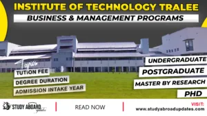Institute of Technology Tralee Business & Management Programs