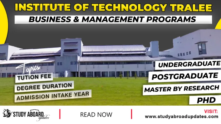 Institute of Technology Tralee Business & Management Programs