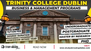 Trinity College Dublin Business & Management Programs