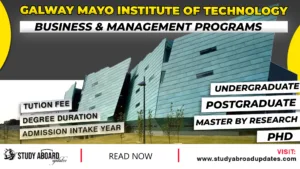 Galway Mayo Institute of Technology Business & Management Programs