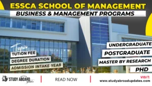 ESSCA School of Management Business & Management Programs