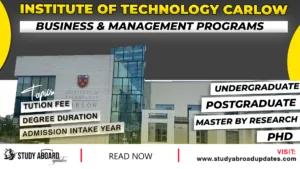 Institute of Technology Carlow Business & Management Programs