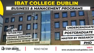 IBAT College Dublin Business & Management Programs