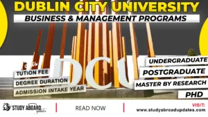 Dublin City University Business & Management Programs