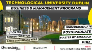 Technological University Dublin Business & Management Programs