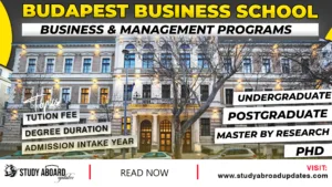 Budapest Business School Business & Management Programs
