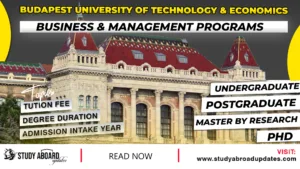Budapest University of Technology & Economics Business & Management Programs