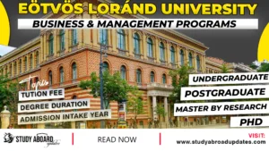 Eötvös Loránd University Business & Management Programs