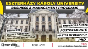 Eszterházy Károly University Business & Management Programs
