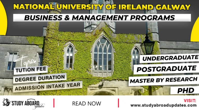 National University of Ireland Galway Business & Management Programs