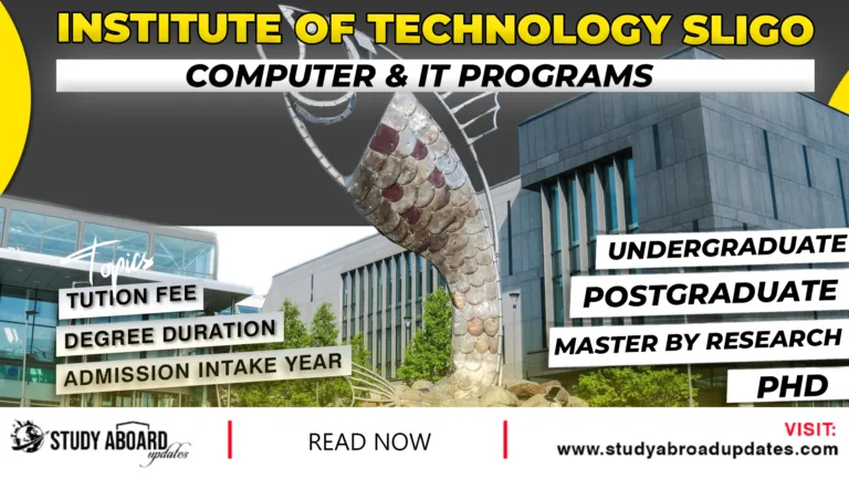 Institute of Technology Sligo Computer & IT Programs
