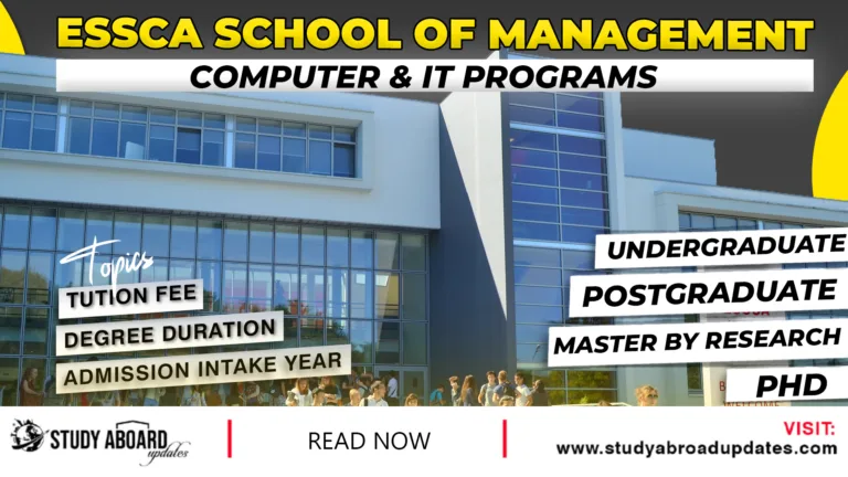 ESSCA School of Management Computer & IT Programs