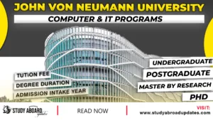 John von Neumann University Computer & IT Programs