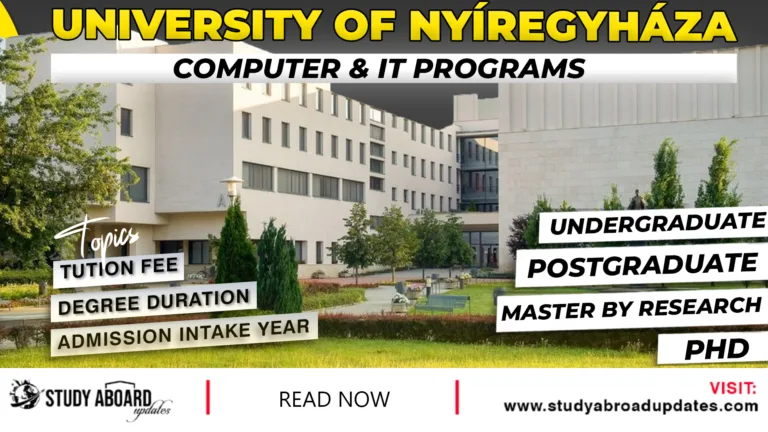 University of Nyíregyháza Computer & IT Programs