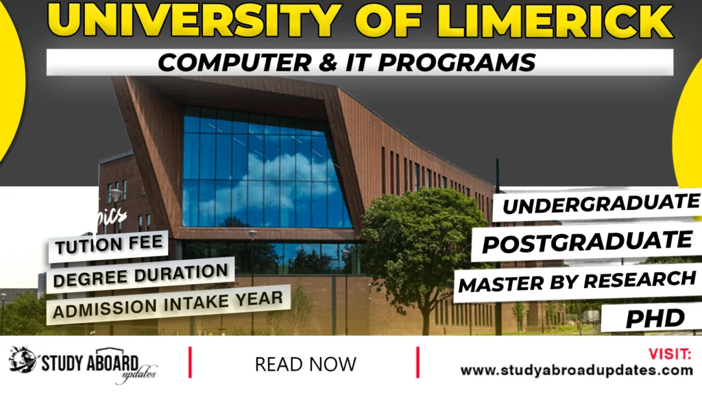 University of Limerick Computer & IT Programs