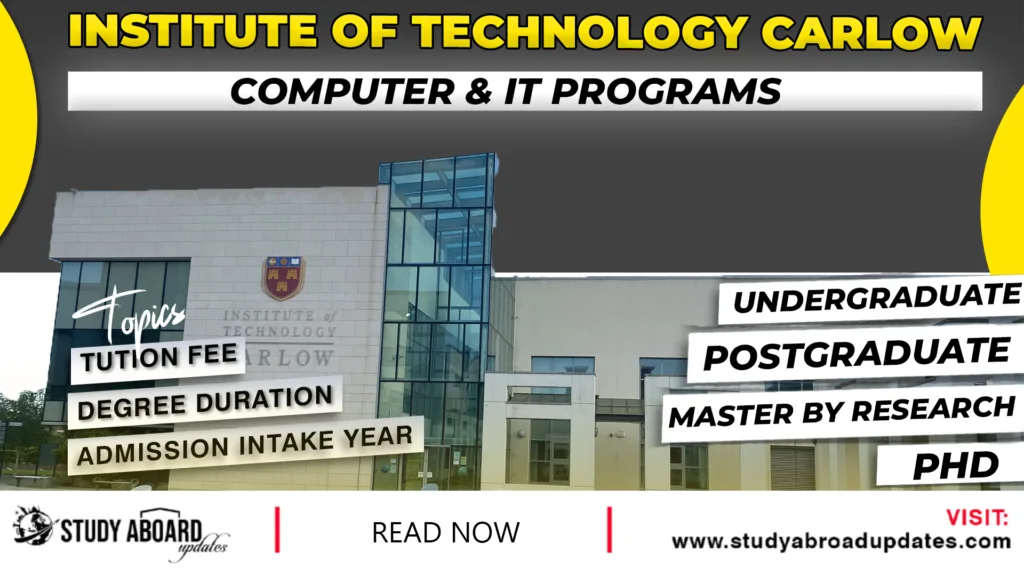 Institute of Technology Carlow Computer & IT Programs