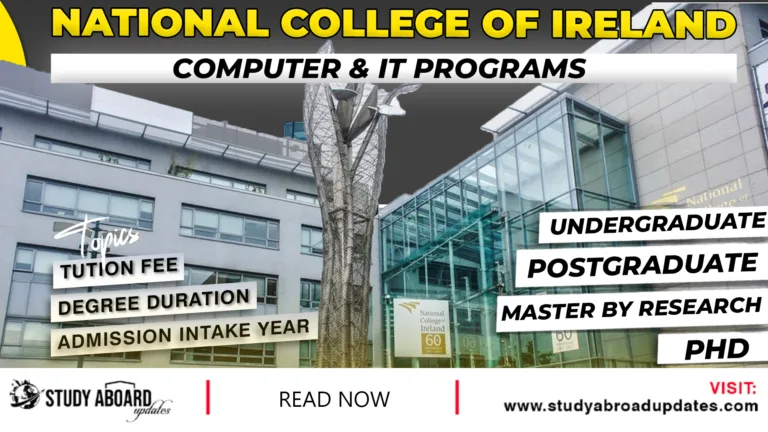 National College of Ireland Computer & IT Programs