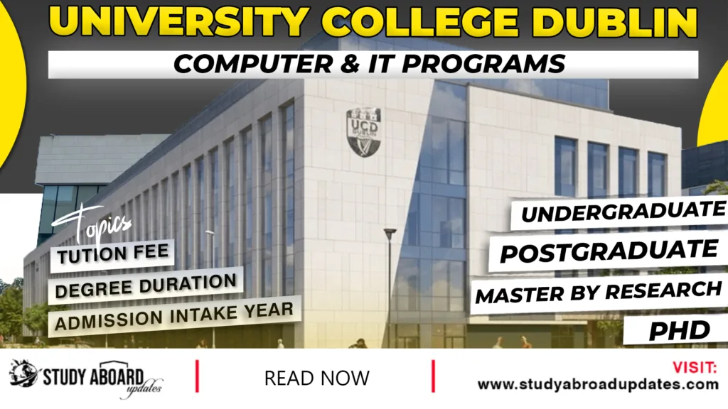 University College Dublin Computer & IT Programs