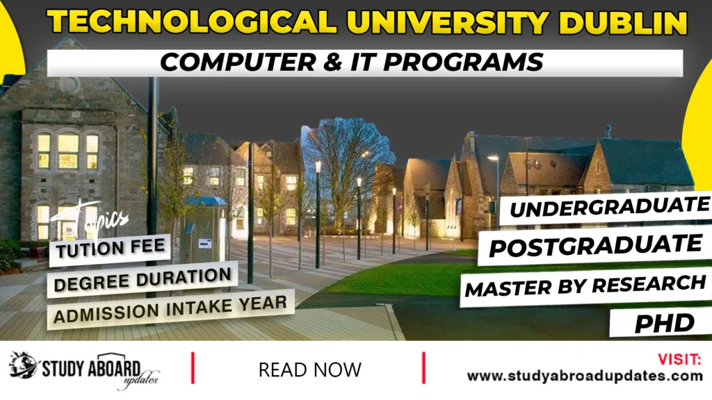 Technological University Dublin Computer & IT Programs