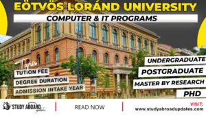 Eötvös Loránd University Computer & IT Programs