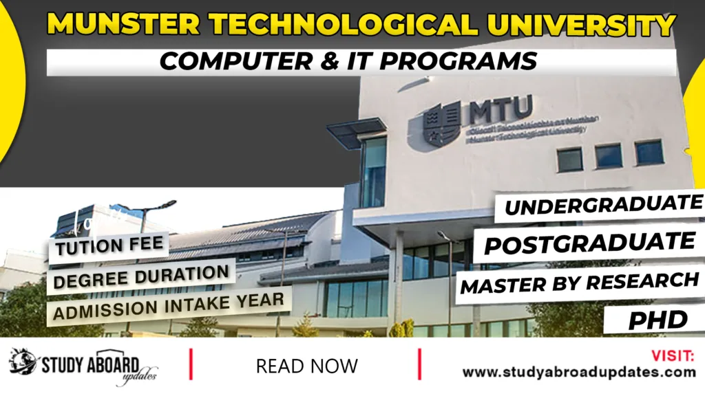 Munster Technological University Computer & IT Programs
