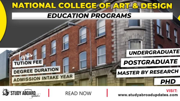 National College of Art & Design Education Programs
