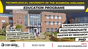 Technological University of the Shannon: Midlands Education Programs