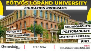 Eötvös Loránd University Education Programs