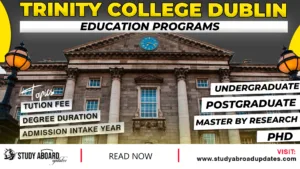 Trinity College Dublin Education Programs