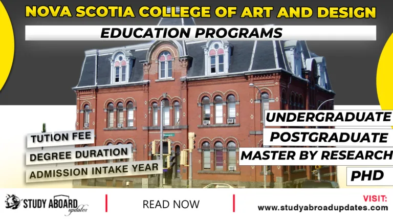 Nova Scotia College of Art And Design Education Programs