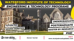 Waterford Institute of Technology Engineering & Technology Programs