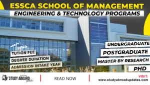 ESSCA School of Management Engineering & Technology Programs