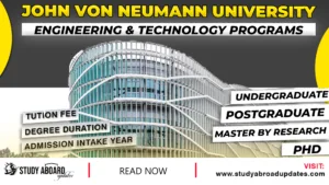 John von Neumann University Engineering & Technology Programs