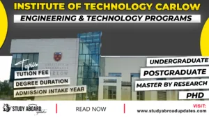 Institute of Technology Carlow Engineering & Technology Programs