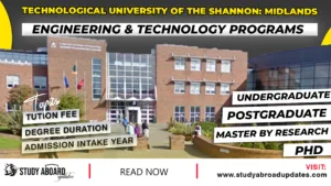 Technological University of the Shannon: Midlands Engineering & Technology Programs