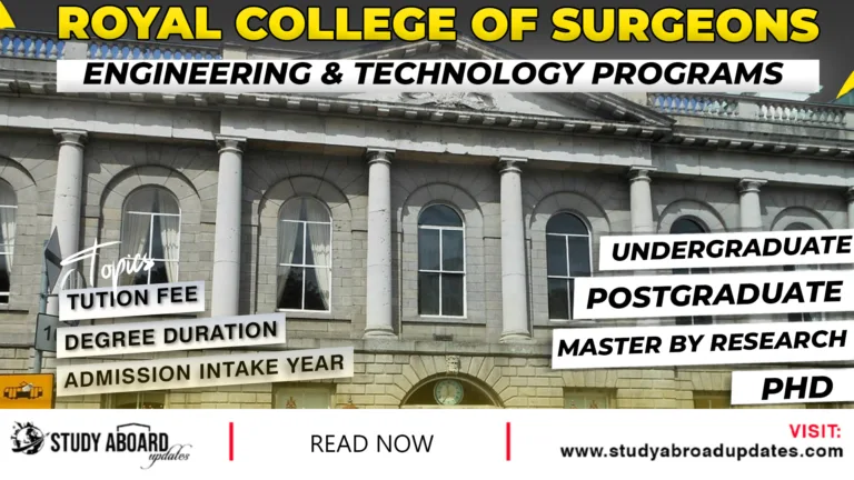 Royal College of Surgeons Engineering & Technology Programs