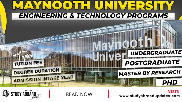 Maynooth University Engineering & Technology Programs